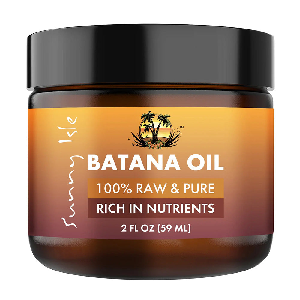 Sunny Isle 100% Raw and Pure Batana Oil with Vitamin E and Omega Fatty Acids 2Oz (59ml)